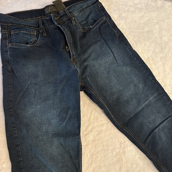 Urban Star Mens Jeans Relaxed Fit 34/30 34 30 dark wash distressed denim - Picture 4 of 8